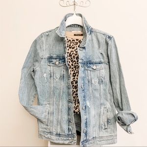 Old Navy Oversized Distressed Denim Jacket